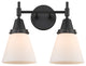 INNOVATIONS LIGHTING 447-2W-BK-G61-LED Caden 2 Light 17 inch Bath Vanity Light