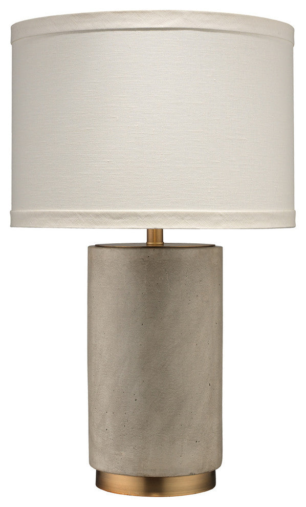 Mortar Table Lamp, Cement and Brass