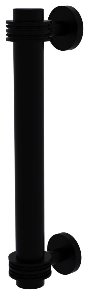 8" Door Pull With Dotted Accents, Matte Black
