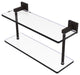 Montero 16" Two Tiered Glass Shelf, Oil Rubbed Bronze