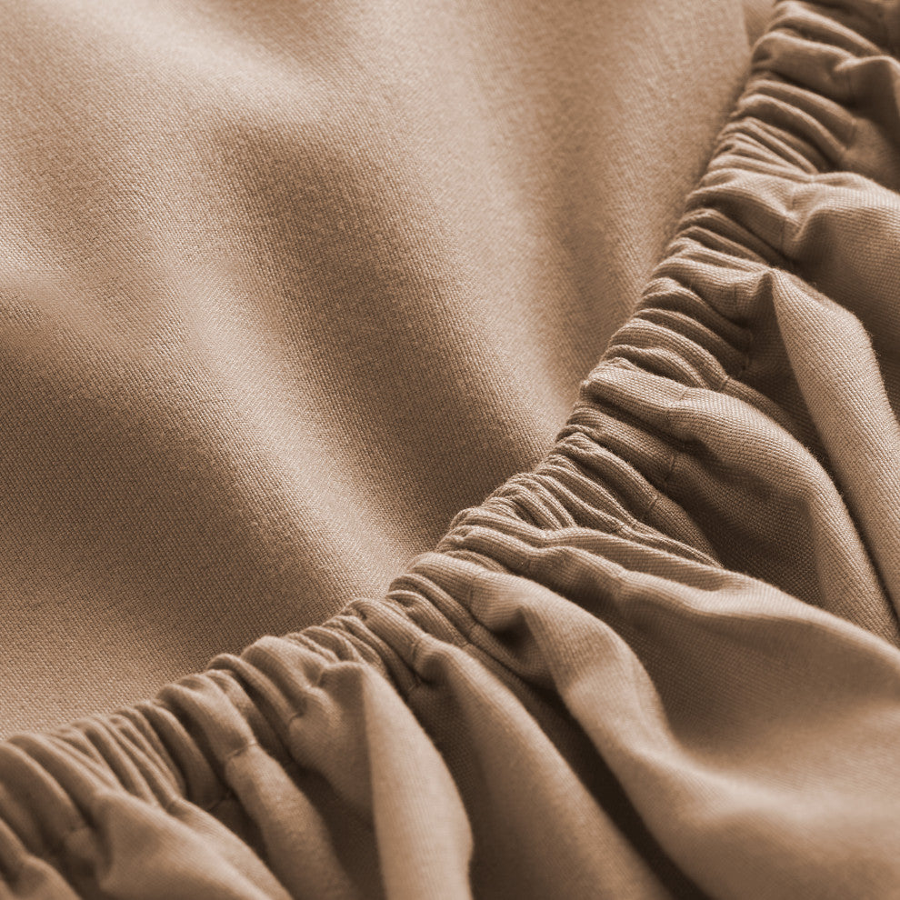 Bare Home 1800 Microfiber Sheet Set, Camel, Queen