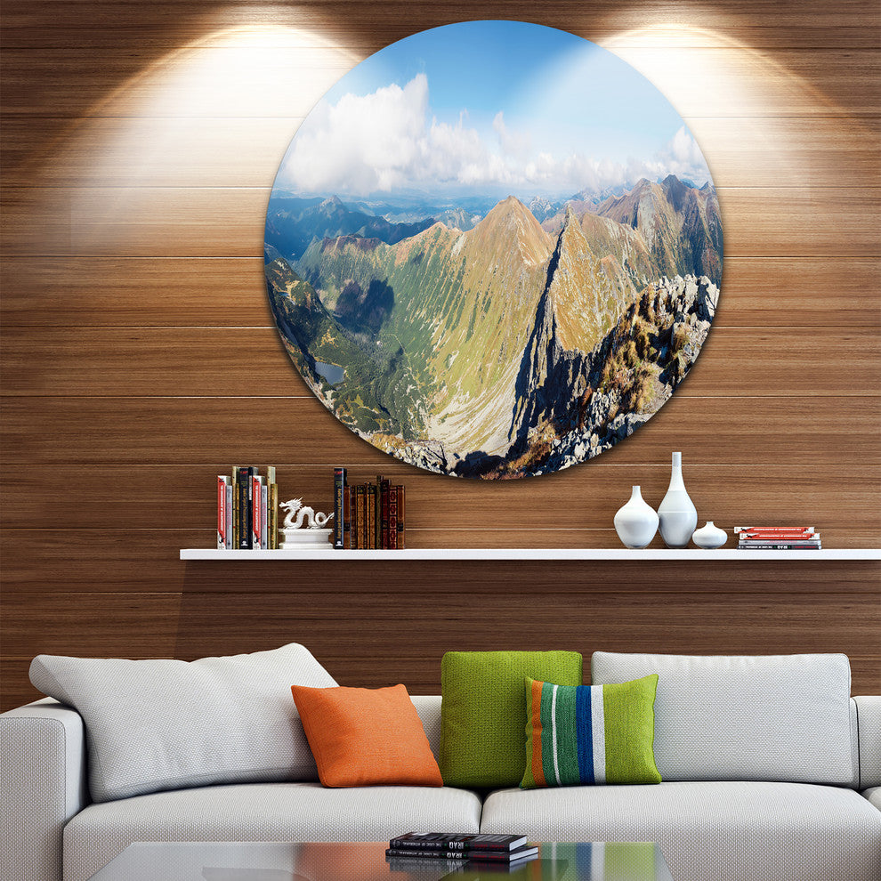 Ostry Rohac And Volovec At Tatras, Landscape Round Wall Art, 23"