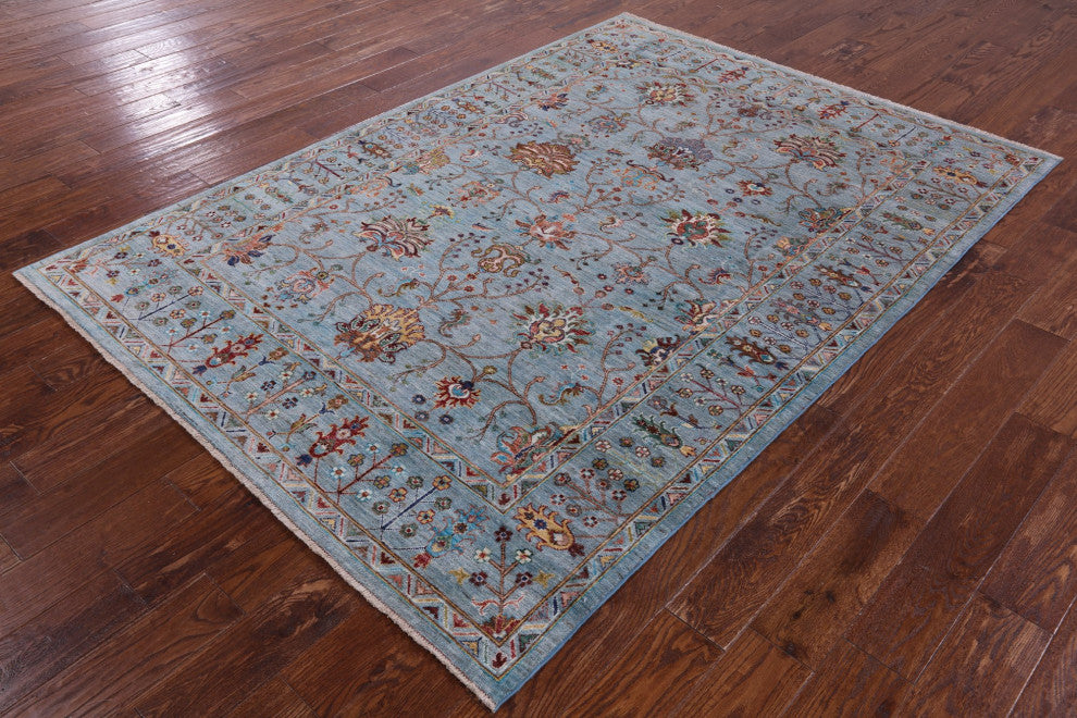 Handmade Persian Tabriz Wool Rug 5' 7" X 7' 11" Q9910
