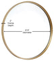 Jennifer Metal Framed Wall Mirror, Gold, 27.5"