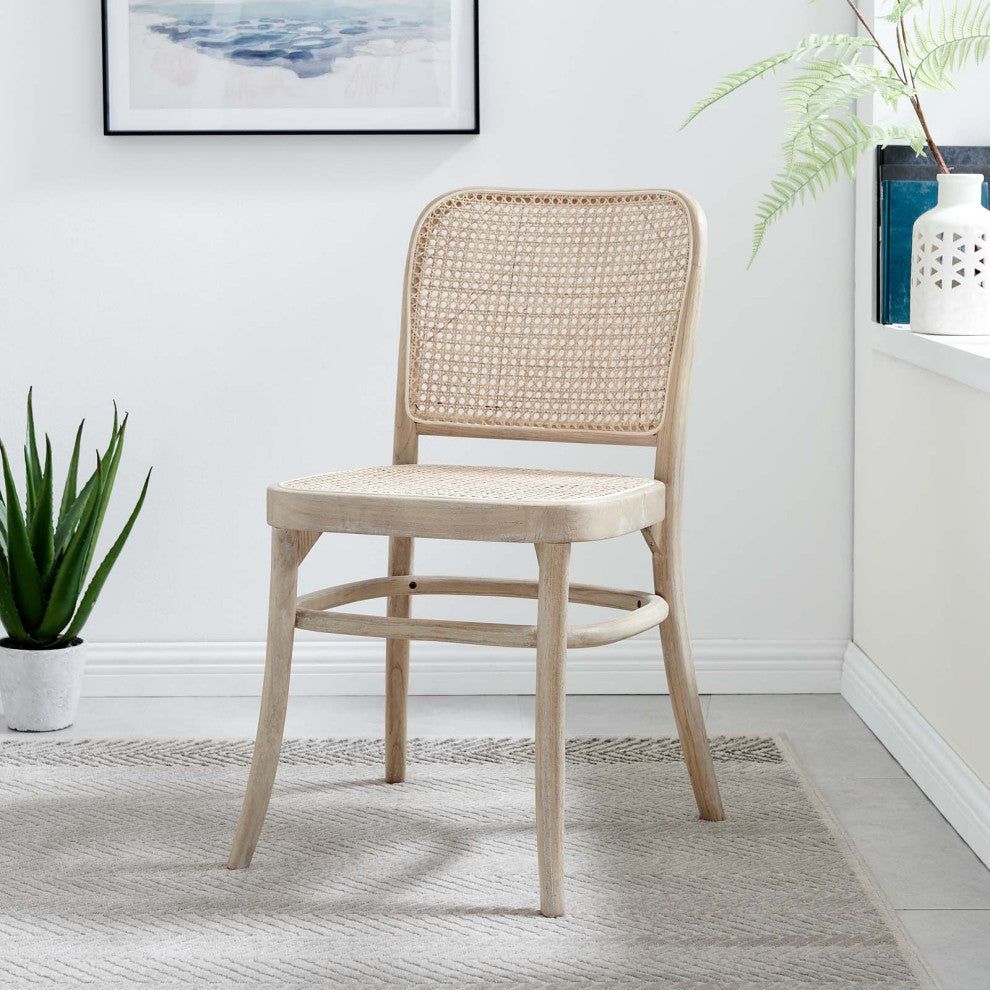 Winona Wood Dining Side Chair Set of 2, Gray