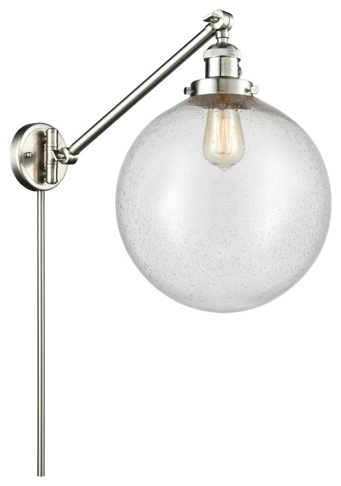 Beacon Swing Arm With Switch, Brushed Satin Nickel, Seedy, Seedy