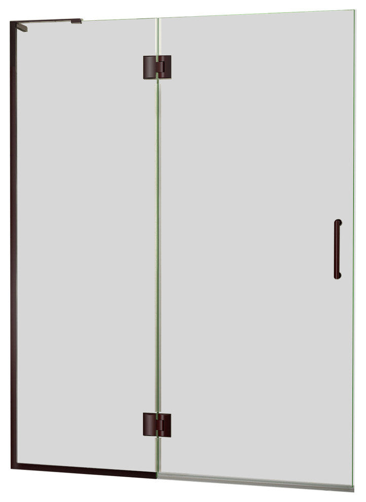 Unidoor-x 51" Shower Door, Oil Rubbed Bronze, Right-wall Bracket