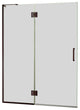 Unidoor-x 51" Shower Door, Oil Rubbed Bronze, Right-wall Bracket