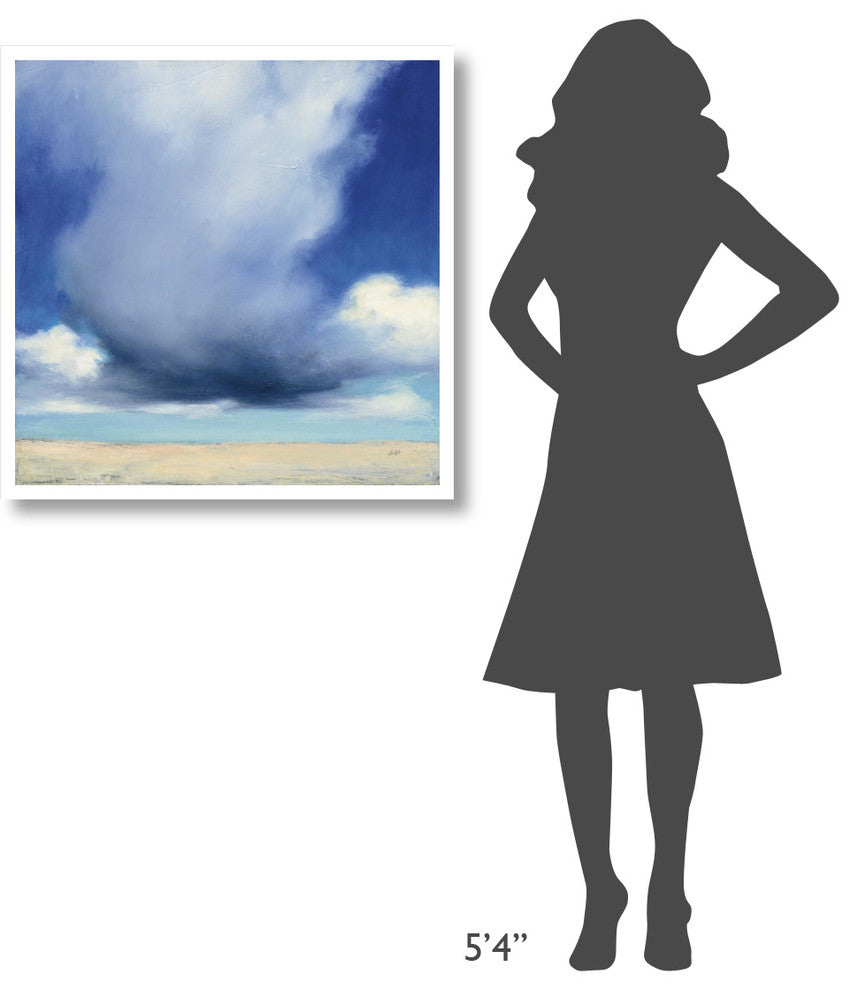"Beach Clouds I" Digital Paper Print by Julia Purinton, 32"x32"