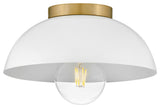 Lark 83301 Stu 1 Light 11"W Semi-Flush Ceiling Fixture - Matte White