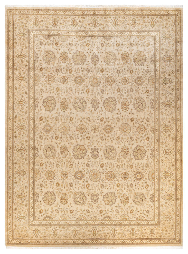 Bhilwara, One-of-a-Kind Hand-Knotted Area Rug Ivory, 9'2"x12'4"