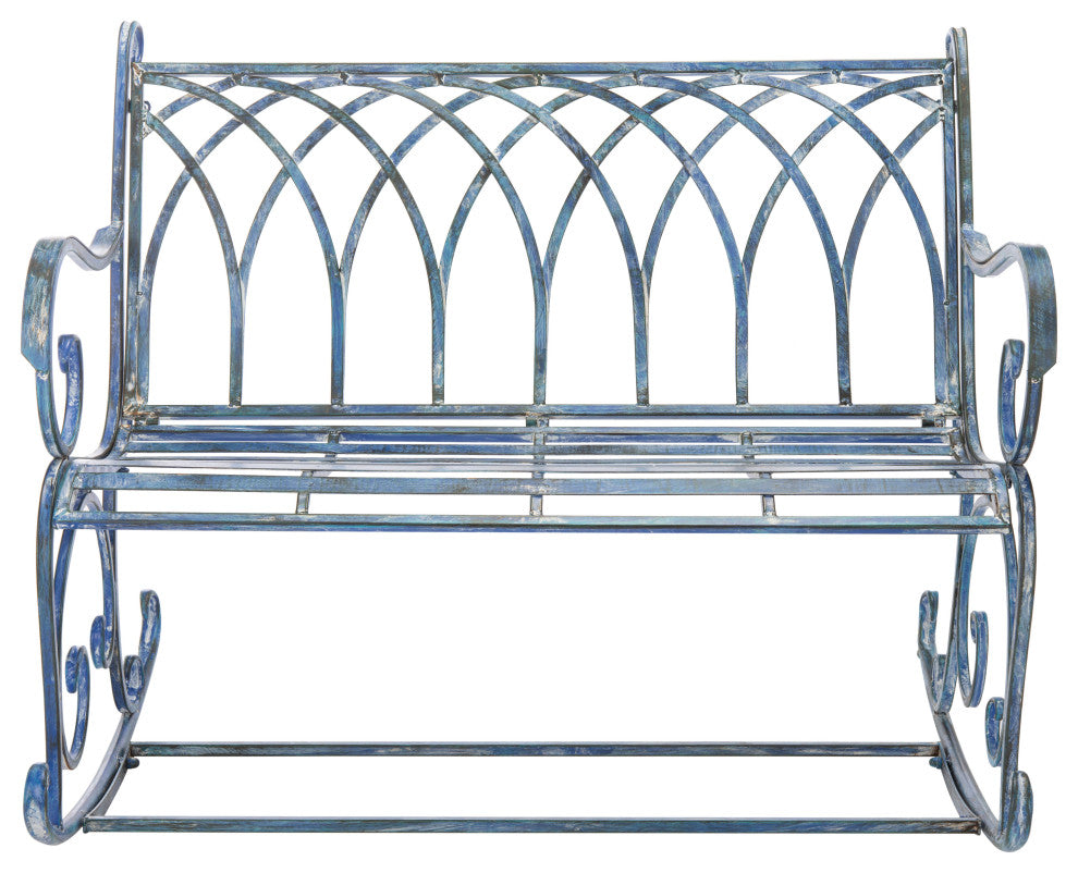 Safavieh Ressi Outdoor Rock Bench, Antique Blue