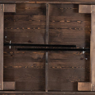 HERCULES Series 9' x 40" Rectangular Solid Pine Folding Farm Table, Mahogany