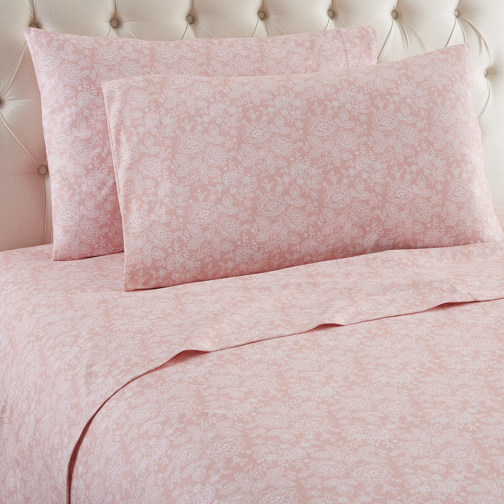 Enchantment Micro Flannel Sheet Set, Rose, California King