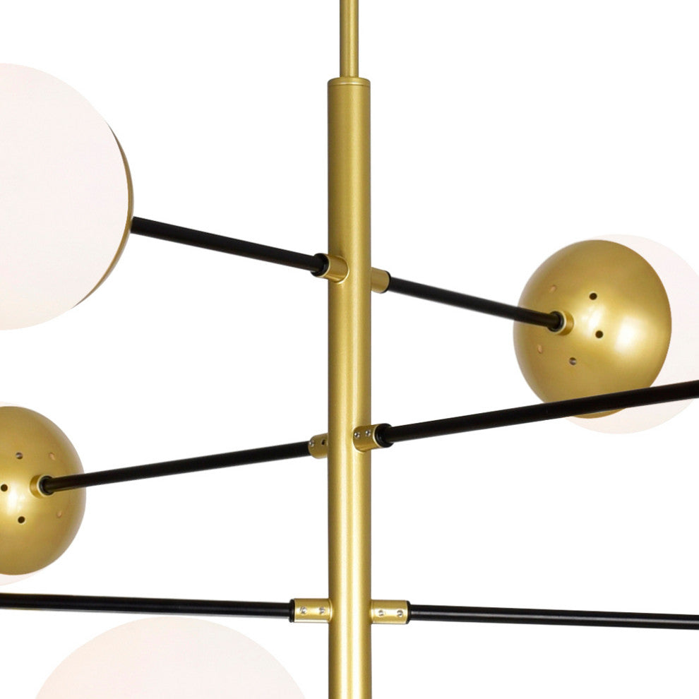 Compass 10 Light Chandelier With Medallion Gold Finish