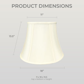 Royal Designs Modified Bell Lamp Shade, Eggshell, 11x18x13.5, Set of 2