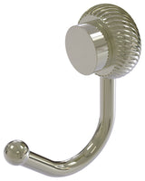 Venus Robe Hook With Twist Accents, Polished Nickel