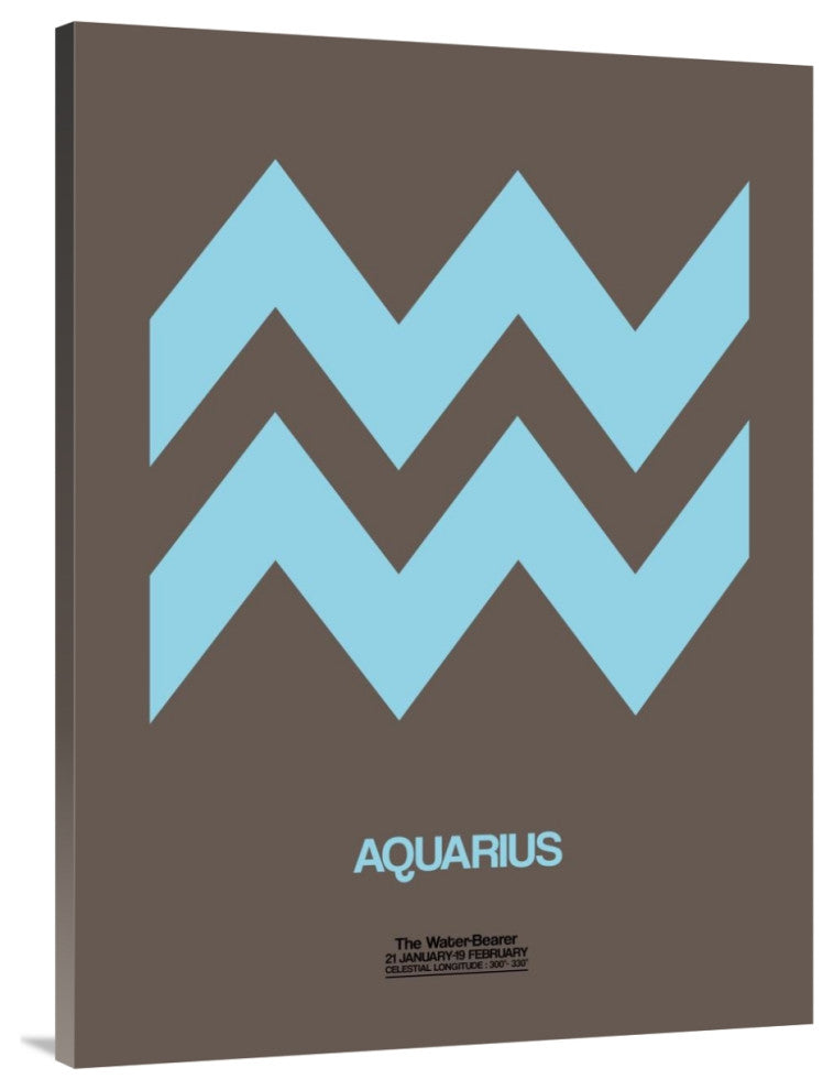 "Aquarius Zodiac Sign Blue" Fine Art Print