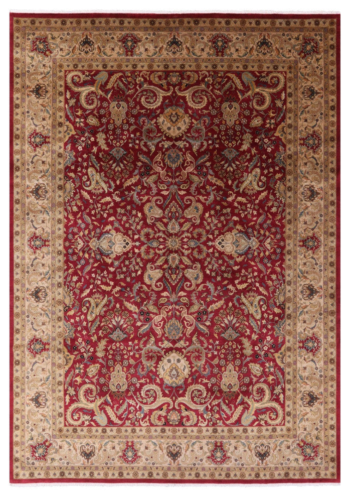 Persian Tabriz Hand-Knotted Wool Rug 8' 4" X 11' 7" - Q12137