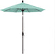 7.5' Bronze Collar Tilt Lift Fiberglass Rib Aluminum Umbrella, Sunbrella, Spectrum Mist