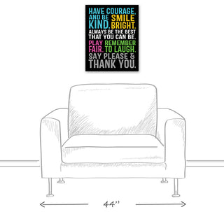 Have Courage Be Kind 12x12 Canvas Wall Art