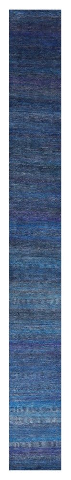 Savannah Gabbeh Hand Knotted Wool and Silk Runner Rug 2' 7" X 26' 2" Q8628