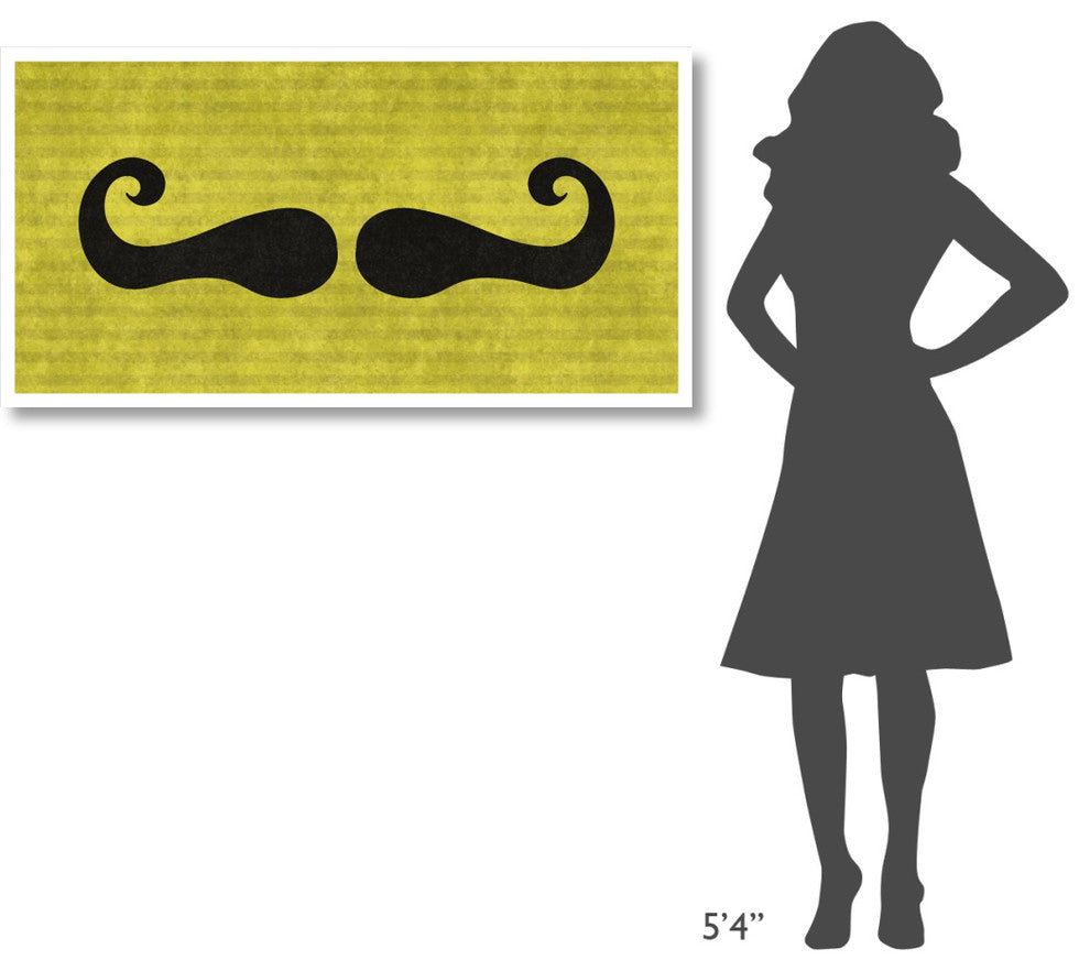 "Mustache: Mustachio" Digital Paper Print by BG.Studio, 50"x26"