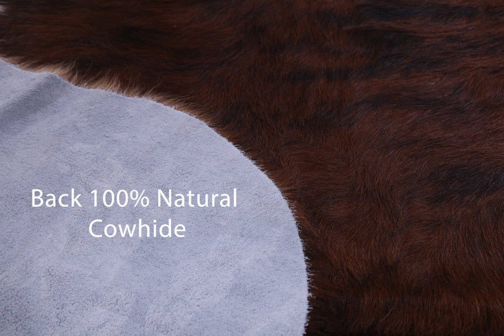 7' 3" X 6' 5" Organic Natural Hair-On Cowhide Area Rug C1637