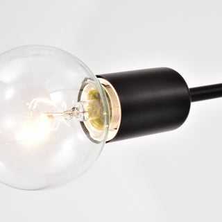 Liz 8-Light Black Sputnik Linear Flush Mount