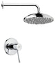 Chrome Shower Faucet Set With 9" Rain Shower Head