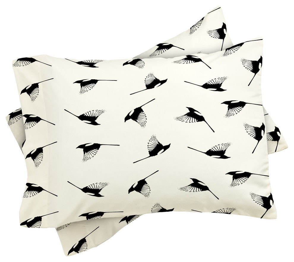 Elisabeth Fredriksson Magpies Duvet Cover Set, Queen