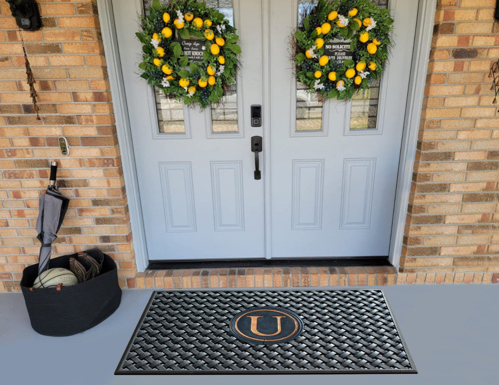 A1HC 100% Rubber Monogrammed Heavy Duty Durable Doormat 24"x39" U