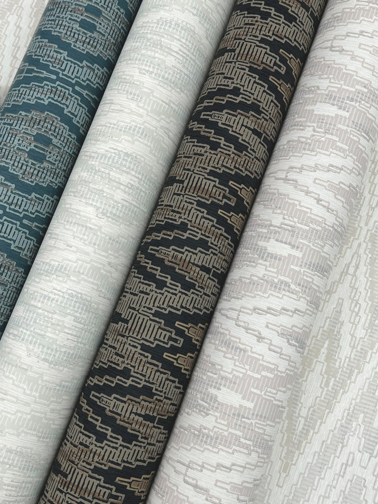 Blue & Neutral Diamond Marquise Wallpaper