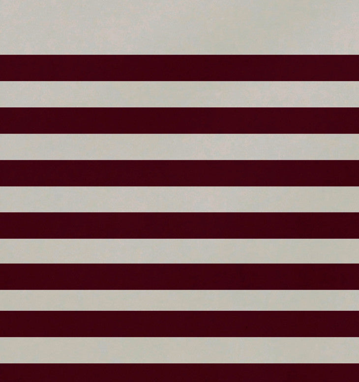 Holly Stripe, Holiday Stripe Print Placement, Cranberry And Burgundy, Set of 4