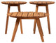 3-Piece Acacia Round Coffee Table and Side Tables - Brown
