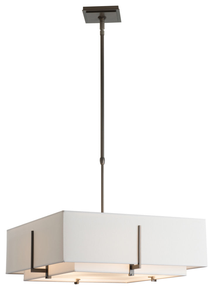 Exos Square Double Shade Pendant, Natural Anna Inner, Natural Anna Outer