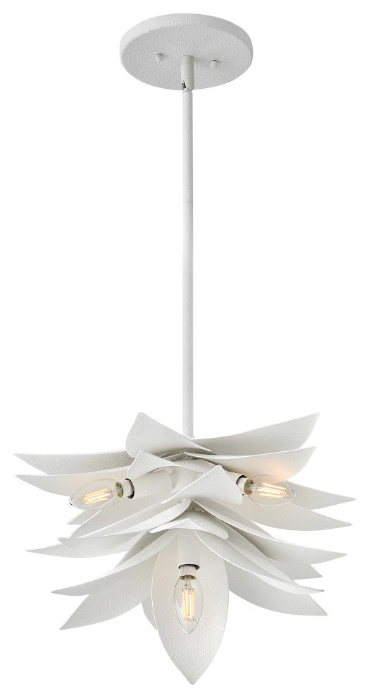 Fredrick Ramond Agave Large Convertible Pendant, Textured Plaster