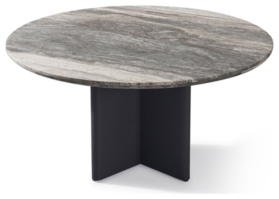 Round Travertine Outdoor Dining Table | Andrew Martin Caicos