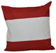 Big Stripe, Horizontal Decorative Pillow, Red, 16"x16"