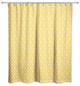 Yellow Floral Pattern Shower Curtain
