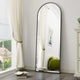 Easly 17x58 Arched Aluminum Framed Full Length Mirror Standing Floor Mirror, Black
