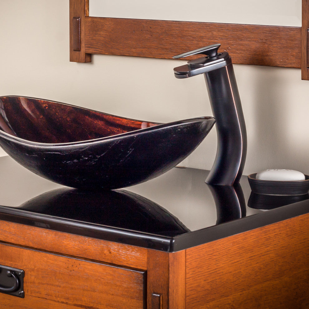 Cascade Single Lever Waterfall Vessel Faucet, GF-057 series, Oil Rubbed Bronze