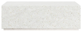 Mixx, Bloc Rectangular Coffee Table, Ivory Terrazzo