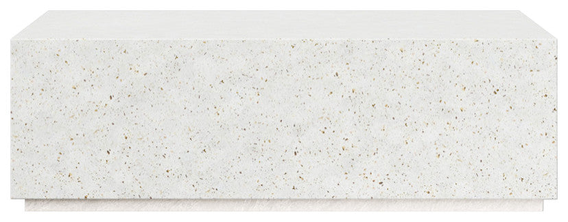 Mixx, Bloc Rectangular Coffee Table, Ivory Terrazzo