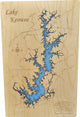 Lake Keowee, South Carolina-Wood Lake Map, Large Standout