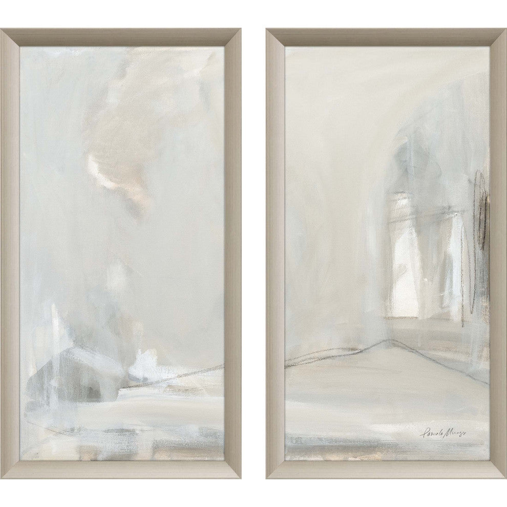 Delicate Gray, 2-Piece Set Framed Art