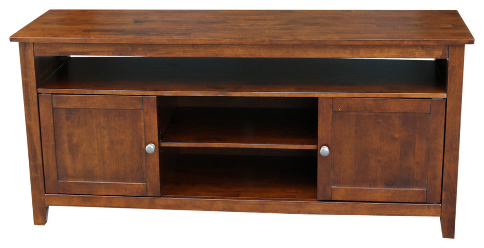 Entertainment / TV Stand with 2 Doors, Espresso