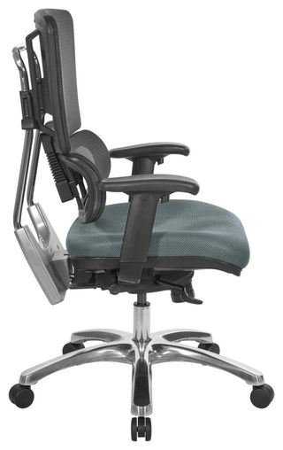 Vertical Black Mesh Back Chair, Gray Mesh