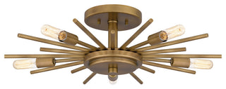 Quoizel QSF6158 Mesquite 5 Light 22"W Semi-flush Ceiling Fixture - Weathered