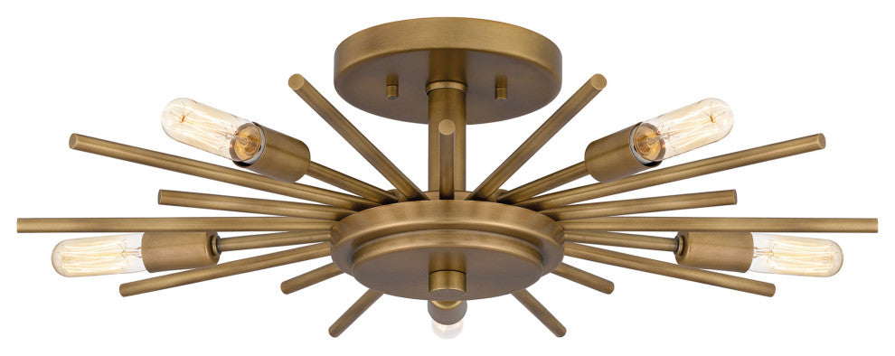 Quoizel QSF6158 Mesquite 5 Light 22"W Semi-flush Ceiling Fixture - Weathered